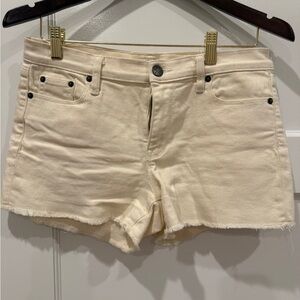 J. Crew Factory Cream Jean Shorts Casual Style